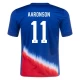 Aaronson #11 Yhdysvallat Jalkapallo Pelipaidat Copa America 2024 Vieraspaita Miesten
