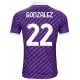 ACF Fiorentina Gonzalez #22 Jalkapallo Pelipaidat 2023-24 Kotipaita Miesten