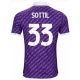 ACF Fiorentina Sottil #33 Jalkapallo Pelipaidat 2023-24 Kotipaita Miesten