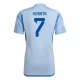 Alvaro Morata #7 Espanja Jalkapallo Pelipaidat MM 2022 Vieraspaita Miesten