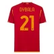 AS Roma Paulo Dybala #21 Jalkapallo Pelipaidat 2023-24 Kotipaita Miesten