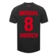 Bayer 04 Leverkusen Andrich #8 Jalkapallo Pelipaidat 2023-24 Kotipaita Miesten