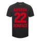 Bayer 04 Leverkusen Boniface #22 Jalkapallo Pelipaidat 2023-24 Kotipaita Miesten