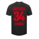Bayer 04 Leverkusen Granit Xhaka #34 Jalkapallo Pelipaidat 2023-24 Kotipaita Miesten