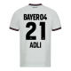 Bayer 04 Leverkusen Jalkapallo Pelipaidat 2023-24 Adli #21 Vieraspaita Miesten