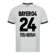 Bayer 04 Leverkusen Jalkapallo Pelipaidat 2023-24 Fosu-Mensah #24 Vieraspaita Miesten