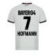 Bayer 04 Leverkusen Jalkapallo Pelipaidat 2023-24 Hofmann #7 Vieraspaita Miesten