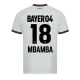 Bayer 04 Leverkusen Jalkapallo Pelipaidat 2023-24 Mbamba #18 Vieraspaita Miesten