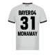 Bayer 04 Leverkusen Jalkapallo Pelipaidat 2023-24 Monamay #31 Vieraspaita Miesten