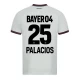 Bayer 04 Leverkusen Jalkapallo Pelipaidat 2023-24 Palacios #25 Vieraspaita Miesten
