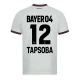 Bayer 04 Leverkusen Jalkapallo Pelipaidat 2023-24 Tapsoba #12 Vieraspaita Miesten