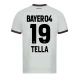Bayer 04 Leverkusen Jalkapallo Pelipaidat 2023-24 Tella #19 Vieraspaita Miesten