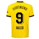 BVB Borussia Dortmund Haller #9 Jalkapallo Pelipaidat 2023-24 Kotipaita Miesten