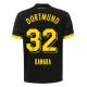BVB Borussia Dortmund Jalkapallo Pelipaidat 2023-24 Kamara #32 Vieraspaita Miesten