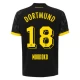 BVB Borussia Dortmund Jalkapallo Pelipaidat 2023-24 Moukoko #18 Vieraspaita Miesten