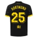 BVB Borussia Dortmund Jalkapallo Pelipaidat 2023-24 Sule #25 Vieraspaita Miesten