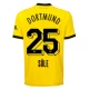 BVB Borussia Dortmund Sule #25 Jalkapallo Pelipaidat 2023-24 Kotipaita Miesten