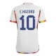 Eden Hazard #10 Belgia Jalkapallo Pelipaidat MM 2022 Vieraspaita Miesten