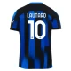 Inter Milan Lautaro Martínez #10 Jalkapallo Pelipaidat 2023-24 Kotipaita Miesten
