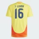 J. Lerma #16 Kolumbia Jalkapallo Pelipaidat Copa America 2024 Kotipaita Miesten