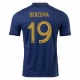 Karim Benzema #19 Ranska Jalkapallo Pelipaidat MM 2022 Kotipaita Miesten