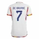 Kevin De Bruyne #7 Belgia Jalkapallo Pelipaidat MM 2022 Vieraspaita Miesten
