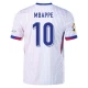 Kylian Mbappé #10 Ranska Jalkapallo Pelipaidat EM 2024 Vieraspaita Miesten