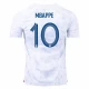 Kylian Mbappé #10 Ranska Jalkapallo Pelipaidat MM 2022 Vieraspaita Miesten