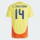 L. Sinisterra #14 Kolumbia Jalkapallo Pelipaidat Copa America 2024 Kotipaita Miesten