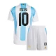 Lasten Argentiina Lionel Messi #10 Jalkapallo Pelipaidat 2024 Kotipaita (+ Lyhyet Housut)