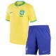 Lasten Brasilia Jalkapallo Pelipaidat MM 2022 Kotipaita (+ Lyhyet Housut)