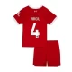 Lasten Liverpool FC Virgil van Dijk #4 Jalkapallo Pelipaidat 2023-24 Kotipaita (+ Lyhyet Housut)
