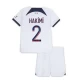 Lasten Paris Saint-Germain PSG Jalkapallo Pelipaidat 2023-24 Achraf Hakimi #2 Vieraspaita (+ Lyhyet Housut)