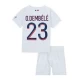 Lasten Paris Saint-Germain PSG Jalkapallo Pelipaidat 2023-24 Ousmane Dembélé #23 Vieraspaita (+ Lyhyet Housut)