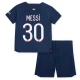 Lasten Paris Saint-Germain PSG Lionel Messi #30 Jalkapallo Pelipaidat 2023-24 Kotipaita (+ Lyhyet Housut)