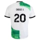 Liverpool FC Jalkapallo Pelipaidat 2023-24 Diogo J. #20 Vieraspaita Miesten
