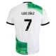 Liverpool FC Jalkapallo Pelipaidat 2023-24 Luis Diaz #7 Vieraspaita Miesten