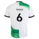 Liverpool FC Jalkapallo Pelipaidat 2023-24 Thiago #6 Vieraspaita Miesten