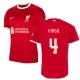 Liverpool FC Virgil van Dijk #4 Jalkapallo Pelipaidat 2023-24 UCL Kotipaita Miesten