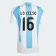 Lo Celso #16 Argentiina Jalkapallo Pelipaidat Copa America 2024 Kotipaita Miesten