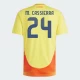 M. Cassierra #24 Kolumbia Jalkapallo Pelipaidat Copa America 2024 Kotipaita Miesten