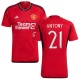 Manchester United Antony #21 Jalkapallo Pelipaidat 2023-24 UCL Kotipaita Miesten