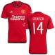 Manchester United Christian Eriksen #14 Jalkapallo Pelipaidat 2023-24 UCL Kotipaita Miesten
