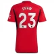 Manchester United Shaw #23 Jalkapallo Pelipaidat 2023-24 Kotipaita Miesten