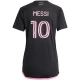 Naisten Inter Miami CF Jalkapallo Pelipaidat 2024-25 Lionel Messi #10 Vieraspaita