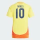 Naisten James Rodríguez #10 Kolumbia Jalkapallo Pelipaidat Copa America 2024 Kotipaita