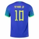 Neymar Jr #10 Brasilia Jalkapallo Pelipaidat MM 2022 Vieraspaita Miesten