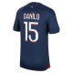 Paris Saint-Germain PSG Danilo #15 Jalkapallo Pelipaidat 2023-24 Kotipaita Miesten