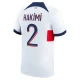 Paris Saint-Germain PSG Jalkapallo Pelipaidat 2023-24 Achraf Hakimi #2 Vieraspaita Miesten