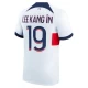 Paris Saint-Germain PSG Jalkapallo Pelipaidat 2023-24 Lee Kang In #19 Vieraspaita Miesten